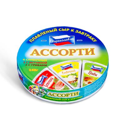 Сыр плавленый РЗПС круг ассорти 25% коробка 140 г