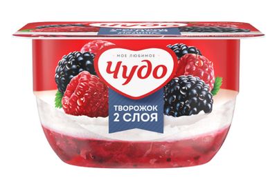 Десерт Творожный Чудо 100г 4,2% малина-ежевика (12шт)