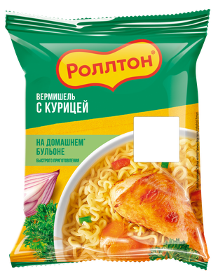 Вермишель быстрого приготовления Роллтон на домашнем курином бульоне 60г