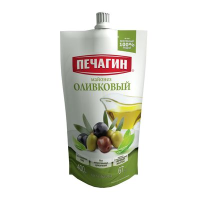 Майонез Печагин "Оливковый" 67% дой-пак 400 мл