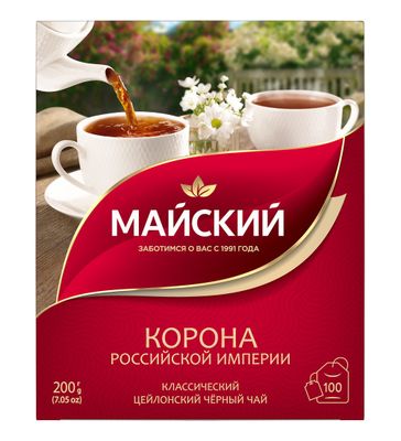 Чай черный Майский Корона Российской Империи 2г×100п