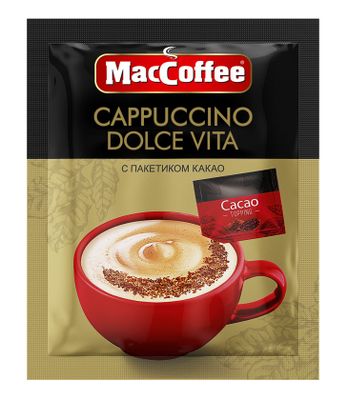 Кофе MacCoffee Мак Капучино Дольче Вита растворимый,  м/у 24г*20шт*20