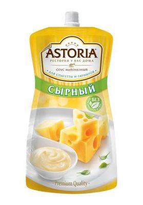 АСТОРИЯ Соус майонезный Сырный 42% 233г*10 дой-пак
