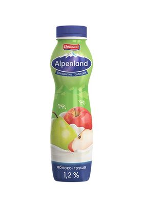 Йогуртный продукт Alpenland питьевой 1,2% Яблоко и груша, 290г