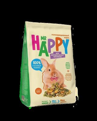 Корм MR HAPPY сухой для декоративных кроликов 400 г
