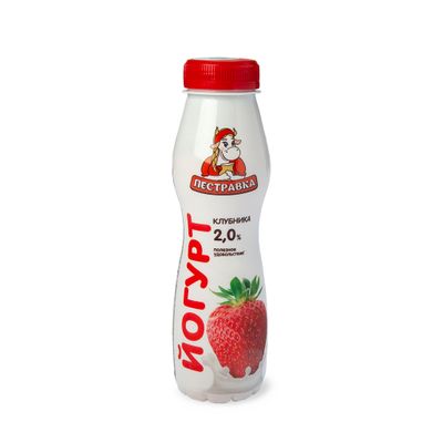 Йогурт Пестравка со вкусом клубники 2% 270 г ПЭТ