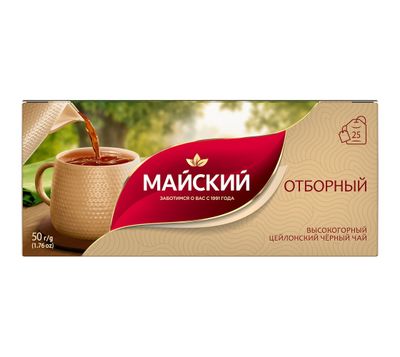 Чай Майский Отборный черный 2г×25п