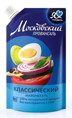 Майонез "Я люблю готовить" классический провансаль, массовая доля жира 67%, дой-пак с доз.1/390 мл