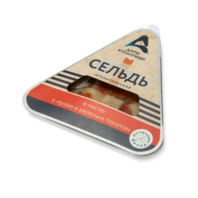 Сельдь Дары Атлантиды атлант. в масле с луком вяленым томатом в/у 120 г