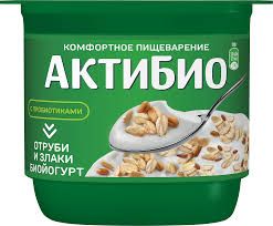 Биойогурт обогащенный АктиБио отруби-злаки 2,9% 130г (12)