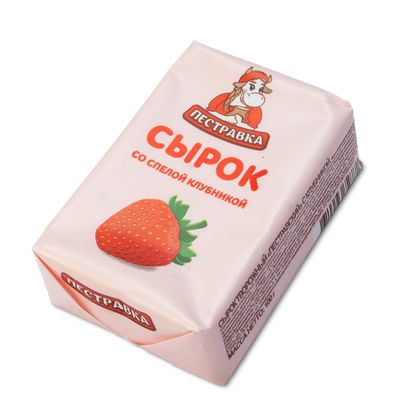 Творожный сырок Пестравка клубника 100г