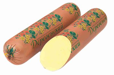 Продукт плавленый Деревенский с ароматом копчения 40%, батон 1,3кг НДС 20%