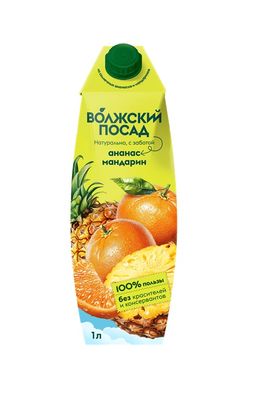 Нектар Волжский Посад Ананас-Мандарин 1л