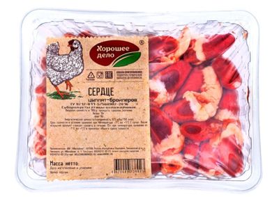 Сердце куриное Хорошее дело замороженное 0,5кг