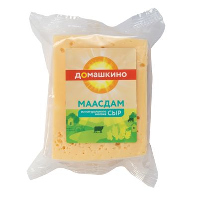 Сыр Домашкино Маасдам 45%, брусок флоу-пак 350г
