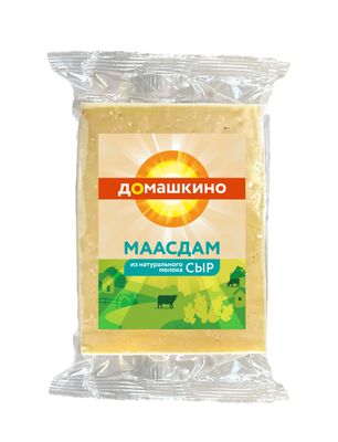 Сыр Домашкино Маасдам 45%, брусок флоу-пак 350г