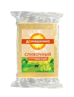 Сыр Домашкино Сливочный 45%, брусок флоу-пак 350г