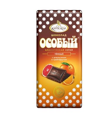Шоколад Славянка Особый Темный с апельс.и грейпфрутом 75гр (15)