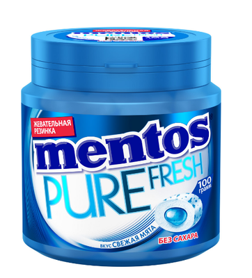 Жевательная резинка Mentos Pure Fresh свежая мята 100гр