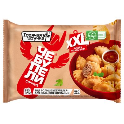 ЧЕБУПЕЛИ Горячая штучка с мясом XXL 480г ХБИ