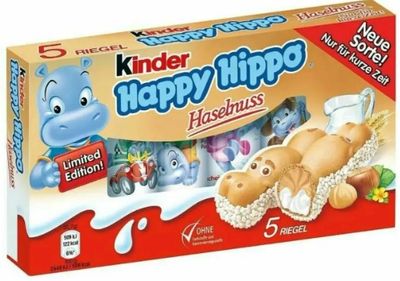 Вафли Happy Hippo с орехом 103,5 гр. (импорт)