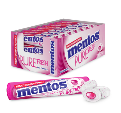 Жевательная резинка Mentos Pure Fresh Тутти-Фрутти, 15,5г 