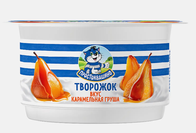 Творожок Простоквашино Карамел.груша 3,6% 8*110г