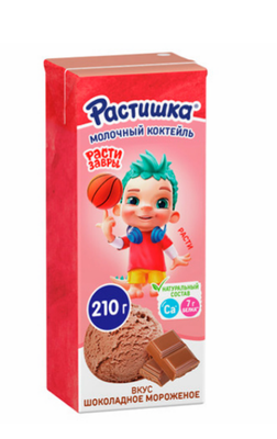 Коктейль Растишка молоч.ультрап.Шоколадн.морожен. 2% 18*210г
