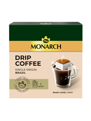 Кофе МОНАРХ натур.жарен.молотый Drip Арабика Бразилия 7*55г