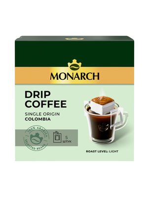 Кофе МОНАРХ натур.жарен.молотый Drip Арабика Колумбия 7*55г