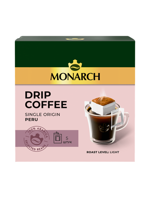 Кофе МОНАРХ натур.жарен.молотый Drip Арабика Перу 7*55г