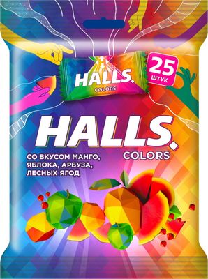 Карамель леденцовая Halls Colors Ассорти 69,25г
