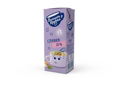 Сливки Большая Кружка 20% 200 мл