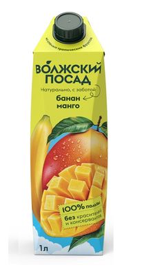 Cок Банан-Манго 1л 12 шт Волжский посад