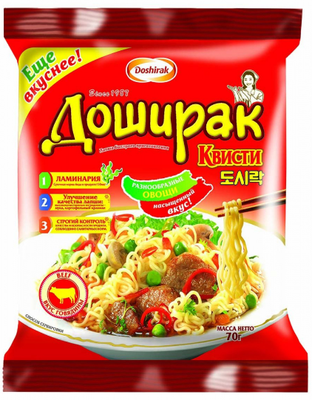 Лапша Доширак Квисти со вкусом говядины 48*70 г