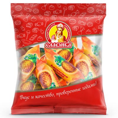 Конфеты Славянка Ананасная долина 200 гр.(9)