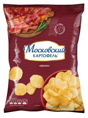 Чипсы Московский Картофель хруст. со вкусом бекона 120г