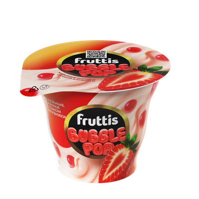 Йогуртный продукт Фруттис Клубника 4,4% с желейными шариками, 180г