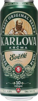 Пиво Карлова Крчма Светлый светлое, пастер.,фильтр. алк 4,0% ж/б 0,5л*24 Сербия
