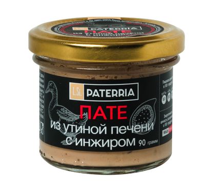 Паштет Paterria Пате из утиной печени с инжиром 90гр