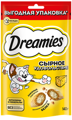 Лакомство для кош Dreamies с добавлением сыра 12*140г