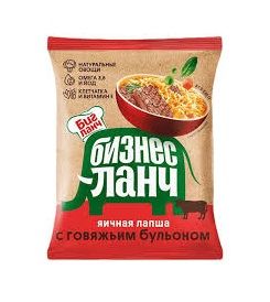 Лапша Бизнес Ланч яичная с говяжьим бульоном 60г