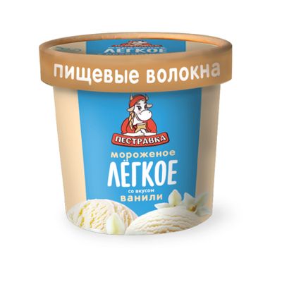 Мороженое Пестравка Легкое 3% без сахарозы ванильное 70г