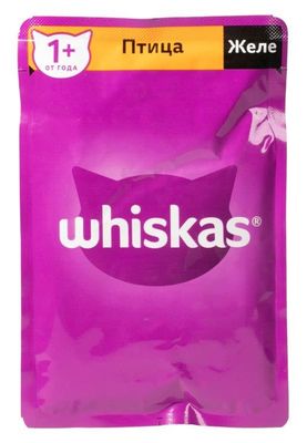 Влажный корм Whiskas для кошек, желе с домашней птицей, 75г