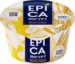 Йогурт EPICA 4,9% Банан и злаки, 130г