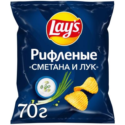 Чипсы Lays картоф. сметаны и лука 70г