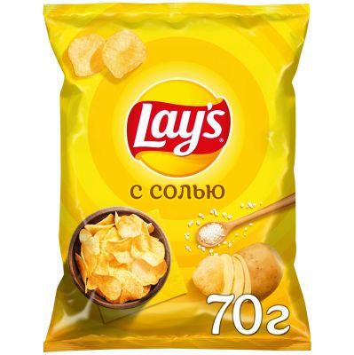 Чипсы Lays картоф. с солью 70г