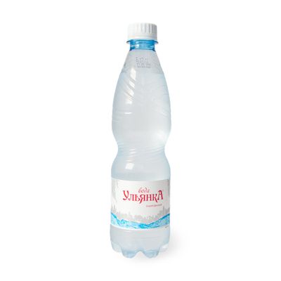 Минеральная природная питьевая столовая вода "Ульянка" 0,5л. газированная, ПЭТ