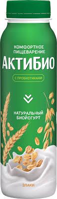 Биойогурт АктиБио питьевой обогащенный Злаки 1,6% 9*260г