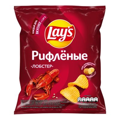 Чипсы Lays картоф. лобстер 70г